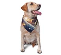 Bufanda triangular para mascotas con estampado de The Universe And The Solar System para perros y gatos, bandana ajustable para mascotas y sesiones de fotos