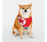 Bufanda triangular para mascotas con la bandera de Corea del Norte, pañuelo lavable para mascotas, para niñas, niños, perros o gatos, grande