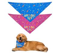 Bufanda Triangular para Mascotas de 2 Piezas, Bufanda Triangular Estampada de cumpleaños, Toalla de Saliva para Perros, Bufanda Triangular para Perros, decoración de cumpleaños para Mascotas