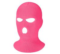 Bufanda tubular de punto de 3 agujeros para cubrir completamente el rostro, ideal para esquí, pasamontañas de invierno y gorro de punto cáli