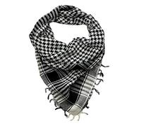 Bufanda Unisex Algodón Ligero Borla Árabe Desierto Shemagh, Beige, Negro, 100/100 cm
