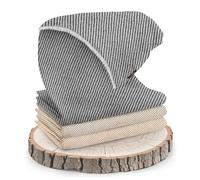 Bufanda Unisex de Cachemira - Chal Tejido a Mano de 100% Lana de Cachemira (68 x 190 cm) - Bufanda Cálida con Patrón de Rayas, Pañuelo, Bufanda para Hombres y Mujeres - Hecha en Nepal (Gris)