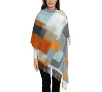 Bufanda Xxl Primavera Mujer Hombre Con Pintura Al Óleo De Grafiti Geométrico Desgastado Estampado Invierno Tocado Elegantes Chal Con Flecos Ligera Mantón Suave Para Fiesta De Bodas 197X72 Cm