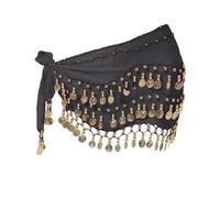 Bufanda y Cinturón para Danza del Vientre - Pañuelo de Baile, Cadera Falda para Espectáculo con Monedas y Representaciones, 1 Pieza