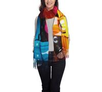 Bufandas Agua De Colores Envolturas De Pashmina Con Flecos Bufanda Grande Mujer Chal Cálido Para Fiesta Primavera Otoño Invierno Cálido