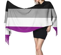 Bufandas Bandera Del Orgullo Asexual Cachemira Chal Mujer Bufanda De Invierno Cachemira Bufanda Grande Para Primavera Otoño Invierno Fiesta Vestidos De Noche