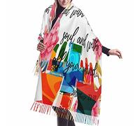 Bufandas Citas De Versículos De Las Sagradas Escrituras Sobre Flores Chal Cálido Mujer Bufanda Grande Cachemira Bufanda De Invierno Para Primavera Otoño Invierno Fiesta Unisex