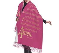 Bufandas Cristianismo Religioso Rosa Jesús Me Ama Versículo De Las Sagradas Escrituras Chal Cálido Con Flecos Bufanda De Invierno Mujer Bufanda Grande Para Fiesta Unisex Primavera Otoño Invierno