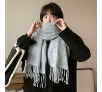 Bufandas de Mujer Bufanda versátil negra suave for mujer, versión coreana de invierno, bufanda cálida y gruesa for viajeros(8)