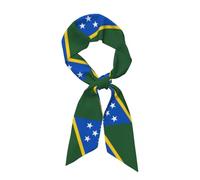 Bufandas De Mujer De Satén De Multiusos,Patrón De Bandera De Las Islas Salomón,Bufanda De Azafata De Colores Clásicos,Bufanda Para Cabeza Y Cuello,Regalo Para Mujeres Y Niñas