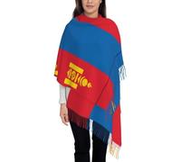 Bufandas Impresión De La Bandera De Mongolia Bufanda Grande Con Flecos Cachemira Chal Mujer Envolturas De Pashmina Para Fiesta Primavera Otoño Invierno Unisex