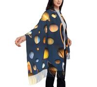 Bufandas Impresión De Los Planetas Del Sistema Solar Chal Cálido Con Flecos Bufanda De Invierno Mujer Envolturas De Pashmina Para Fiesta Unisex Primavera Otoño Invierno