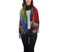 Bufandas Loros De Dos Colores Cachemira Chal Suave Chal Cálido Con Flecos Bufanda De Invierno Para Primavera Otoño Invierno Cálido Vestidos De Noche