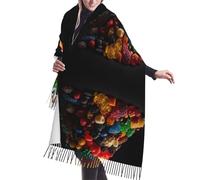 Bufandas Montón De Caramelos De Colores Bufanda Grande Con Flecos Chal Cálido Mujer Cachemira Chal Para Primavera Otoño Invierno Fiesta Unisex