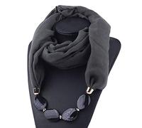 Bufandas Mujer Invierno Grande, Bufanda de Mujer con Collar Colgante de Algodón y Lino en Estilo Étnico para un Bohemio Elegante