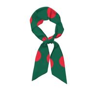 Bufandas Multiusos Para Mujer Hechas De Satén,Patrón De Bandera De Bangladesh,Lunares Clásicos,Como Bufanda De Azafata Bufanda Para Cabeza Y Cuello Sencillo Y Elegante,Regalo Para Niñas