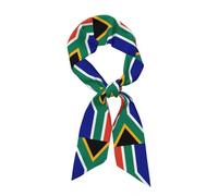 Bufandas Multiusos Para Mujer Hechas De Satén,Patrón De Bandera Sudafricana,Colores Clásicos,Como Bufanda De Azafata,Bufanda Para Cabeza Y Cuello,Regalo Para Mujeres Y Niñas