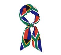 Bufandas Multiusos Para Mujer Hechas De Satén Patrón De Bandera Sudafricana,Colores Clásicos,Como Bufanda De Azafata,Bufanda Para Cabeza Y Cuello,Regalo Para Mujeres Y Niñas