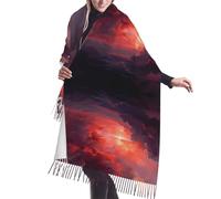 Bufandas Paisaje Encantador Chal Cálido Cachemira Envolturas De Pashmina Con Flecos Cachemira Chal Para Primavera Otoño Invierno Fiesta Vestidos De Noche