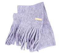 Bufandas para Mujer - de Punto de Mezcla Lujosa para Un Elegante Abrigo de Invierno con Flecos Largos Suave Cálida A La Moda Cómoda para El Día A Día (Light Purple One Size)
