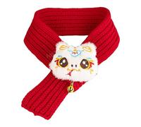 Bufandas para perros de Año Nuevo, bufanda de punto para perros,Bufanda para mascotas Snakehead Bufanda cálida para perros Bandana gato rojo - Decoración navideña, bufandas de punto