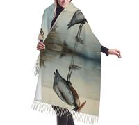 Bufandas Pelícano Caminando Bufanda De Invierno Cachemira Cachemira Chal Suave Chal Cálido Para Vestidos De Noche Primavera Otoño Invierno Fiesta