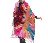 Bufandas Pinceles De Colores Cachemira Chal Suave Bufanda De Invierno Cachemira Bufanda Grande Para Fiesta Primavera Otoño Invierno Unisex