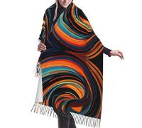 Bufandas Pintura De Colores Chal Cálido Mujer Bufanda Grande Con Flecos Cachemira Chal Para Fiesta Unisex Primavera Otoño Invierno