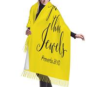 Bufandas Proverbios Amarillos 31 Versículo De Las Sagradas Escrituras Chal Cálido Suave Bufanda Grande Mujer Cachemira Chal Para Primavera Otoño Invierno Unisex Fiesta