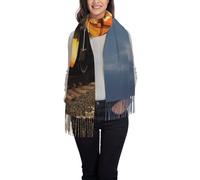Bufandas Tren De Mercancías Bufanda De Invierno Con Flecos Chal Cálido Mujer Bufanda Grande Para Vestidos De Noche Primavera Otoño Invierno Cálido