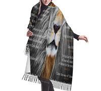 Bufandas Versículo De Las Sagradas Escrituras Cristianismo Oración Del León Con Flecos Cachemira Chal Cálido Envolturas De Pashmina Para Fiesta Primavera Otoño Invierno Vestidos De Noche