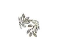 BUFANJIA Anillos creativos hechos a mano de color plateado para mujer, diseño de ondas irregulares, suaves, minimalistas, ajustables, anillos abiertos y de compromiso, talla única, Ágata