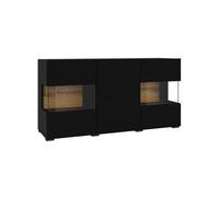 Bufé 3 puertas glora negro y madera