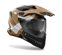 Buff Airoh Commander 2 Revelan Casco para Motocicleta (Braunmatt/Negro/Blanco)