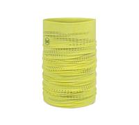 Buff Braga de cuello DryFlx Hombre Mujer Adulto, Secado rapido, Elastico, Reflectante, Nocturno, Brillante, Visibildiad, Running, Correr, Absorbe humedad, Talla Única, Amarillo