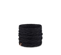 Buff| Braga de cuello Knitted & Fleece Frio Extremo, Practico, Versatil, Moda, Aislamiento termico, Comodo Hombre Mujer Talla única Negro