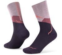 Buff| Calcetines LW Merino Wool Crew Ligeros, Senderismo, Resistencia Natural, Comodidad, Acolchado, L, Rosa