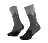 Buff| Calcetines LW Merino Wool Crew Ligeros, Senderismo, Resistencia Natural, Comodidad, Acolchado, L, Negro