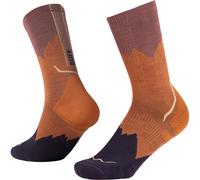 Buff| Calcetines LW Merino Wool Crew Ligeros, Senderismo, Resistencia Natural, Comodidad, Acolchado, L, Naranja