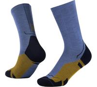 Buff| Calcetines LW Merino Wool Crew Ligeros, Senderismo, Resistencia Natural, Comodidad, Acolchado, L, Azul