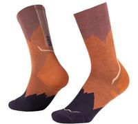 Buff| Calcetines LW Merino Wool Crew Ligeros, Senderismo, Resistencia Natural, Comodidad, Acolchado, L, Naranja