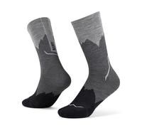 Buff| Calcetines LW Merino Wool Crew Ligeros, Senderismo, Resistencia Natural, Comodidad, Acolchado, M, Negro