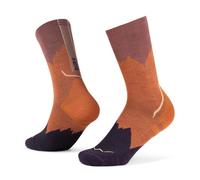 Buff| Calcetines LW Merino Wool Crew Ligeros, Senderismo, Resistencia Natural, Comodidad, Acolchado, S, Naranja