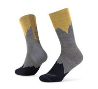 Buff| Calcetines LW Merino Wool Crew Ligeros, Senderismo, Resistencia Natural, Comodidad, Acolchado, XL, Gris