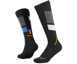 Buff| Calcetines ThermoNet Over the Calf Termicos, Amortiguacion, Soporte de arco, Transpirable, Comodidad, Antiampollas, Nive, Esqui Hombre Mujer L Negro