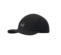 Buff®| Gorra 5 Panel Go Hombre Mujer Adulto Flexible, UPF50, Ajustable, Sostenible, Ligera, Correr, Materiales reciclados, Comoda, S/M, Negro