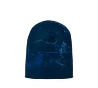 Buff| Gorro EcoStretch Beanie Muy Elastico, Materiales Reciclados, Comodo, Proteccion Solar, Sin Costura, Multifuncional Azul