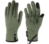 Buff| Guantes Tech Fleece Ligera, Ancha, Climas frios, Deporte, Bloquear viento, Comodidad Hombre Mujer L Verde