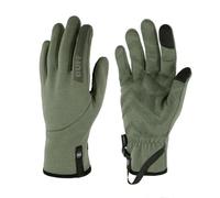 Buff| Guantes Tech Fleece Ligera, Ancha, Climas frios, Deporte, Bloquear viento, Comodidad Hombre Mujer M Verde