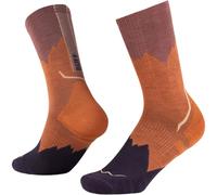 Buff| Calcetines LW Merino Wool Crew Ligeros, Senderismo, Resistencia Natural, Comodidad, Acolchado, L, Naranja